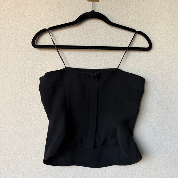 La Ligne Black Crepe Bandeau Top Size 4 - Picture 3 of 6